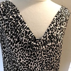 Calvin Klein Black/White Sleeveless Top/Shell 3X